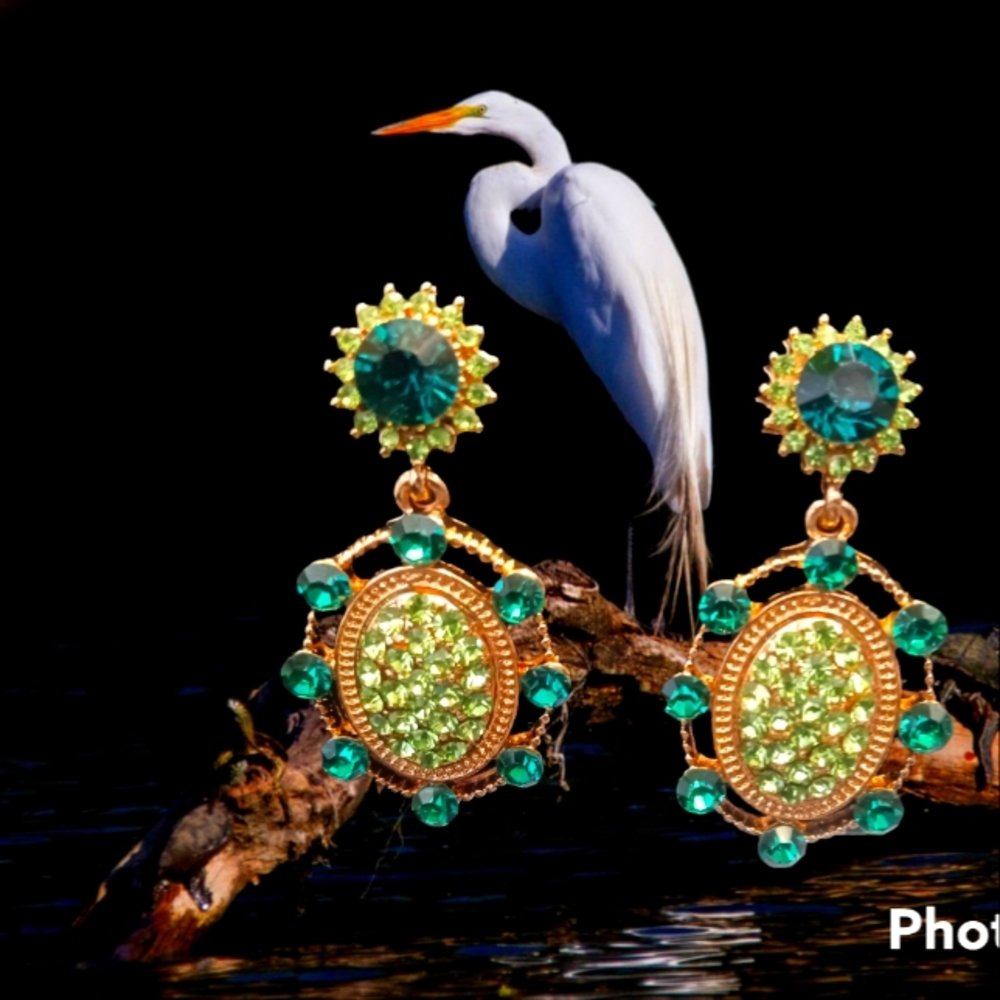 Green Earrings